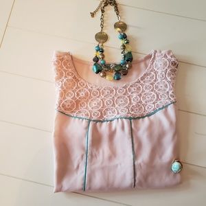 CHLOE K. DELICATE EYELET HIGH LOW SHELL